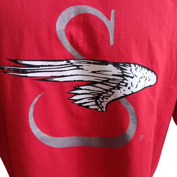 Vintage Men's T-shirt XXL Single Stitch Hanes 1990's Silver Wing Logo USA - Picture 4 of 6